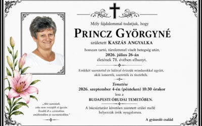 Princz Györgyné (Angyalka) búcsúztatása