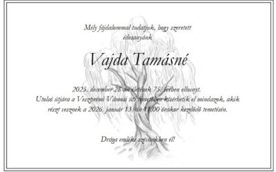 Vajda Tamásné búcsúztatása