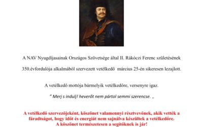 Köszönet az Irodalmi vetélkedőn való részvételért, segítségért